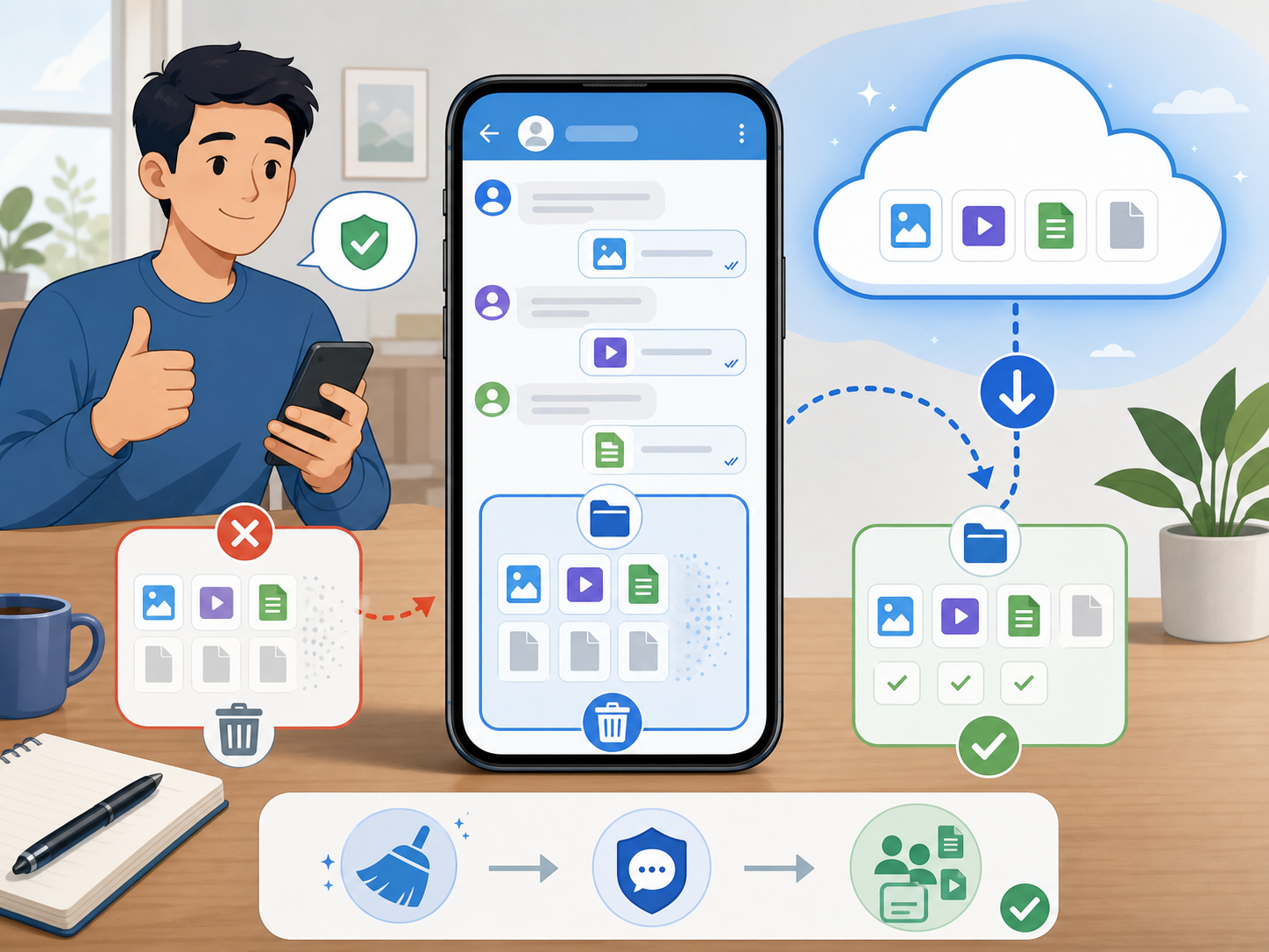 តើធ្វើដូចម្តេចដើម្បីលុប cache Telegram ដើម្បីសន្សំទំហំទូរស័ព្ទ?