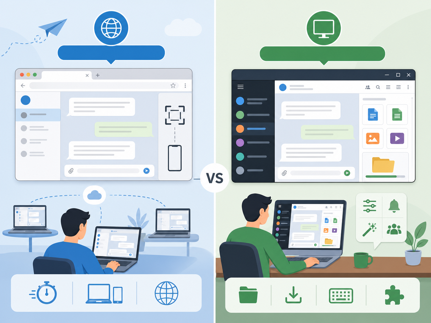 តើ Telegram Web និង Telegram Desktop ខុសគ្នាយ៉ាងដូចម្តេច?